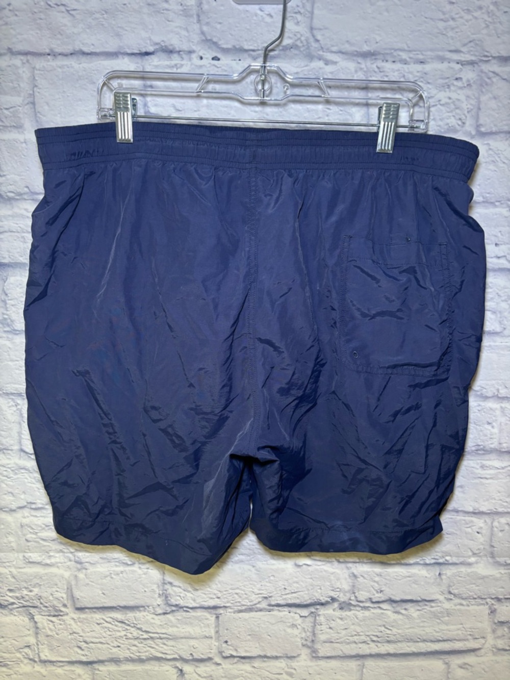 Lacoste Swim Trunks Shorts Mens XL Navy Blue Mesh Lined Drawstring Croc Logo - Picture 6 of 13
